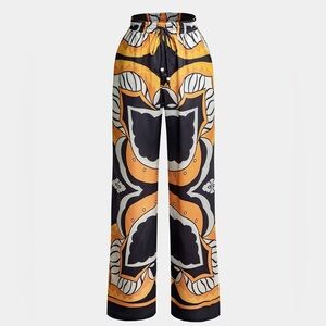MICAS Printed Drawstring Waist Print Pants